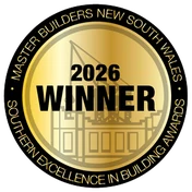 Master Builders NSW 2026 Southern Excellence in Building Awards winner badge